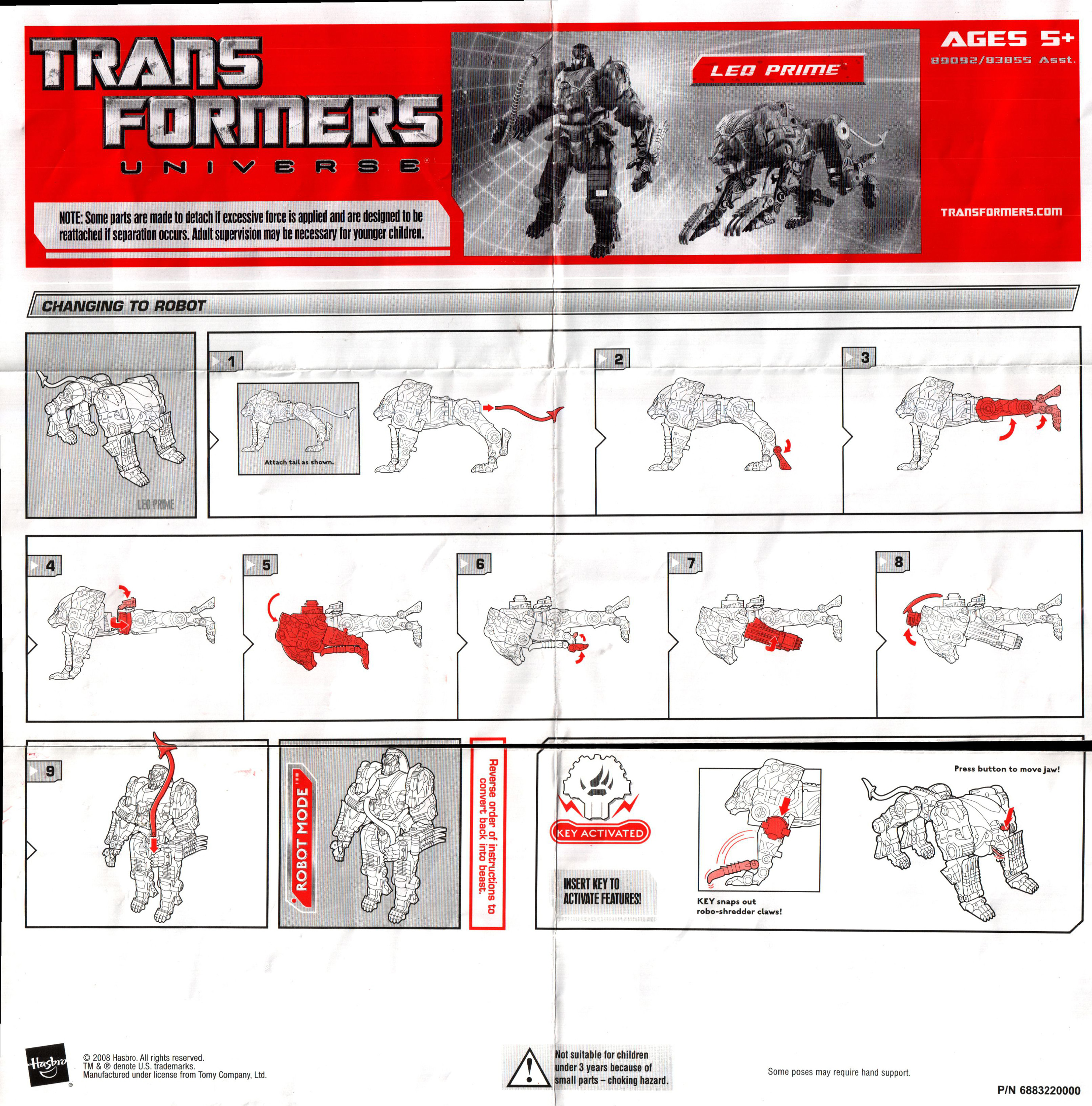 Voyager Class Leo Prime (Transformers, Universe 2, Autobot) Collector's